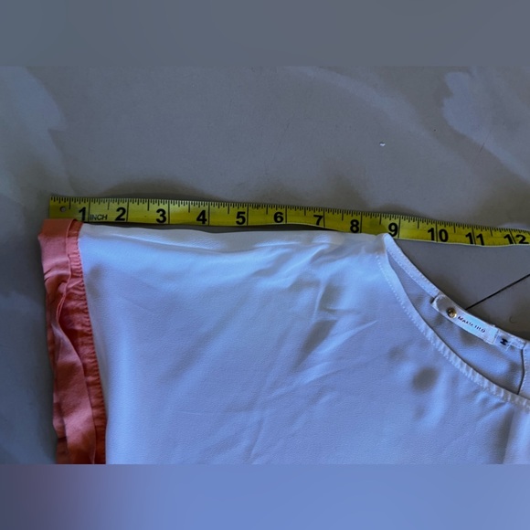 Maria Filo White Short Sleeve Top Size M full buttons at the back - Picture 10 of 16